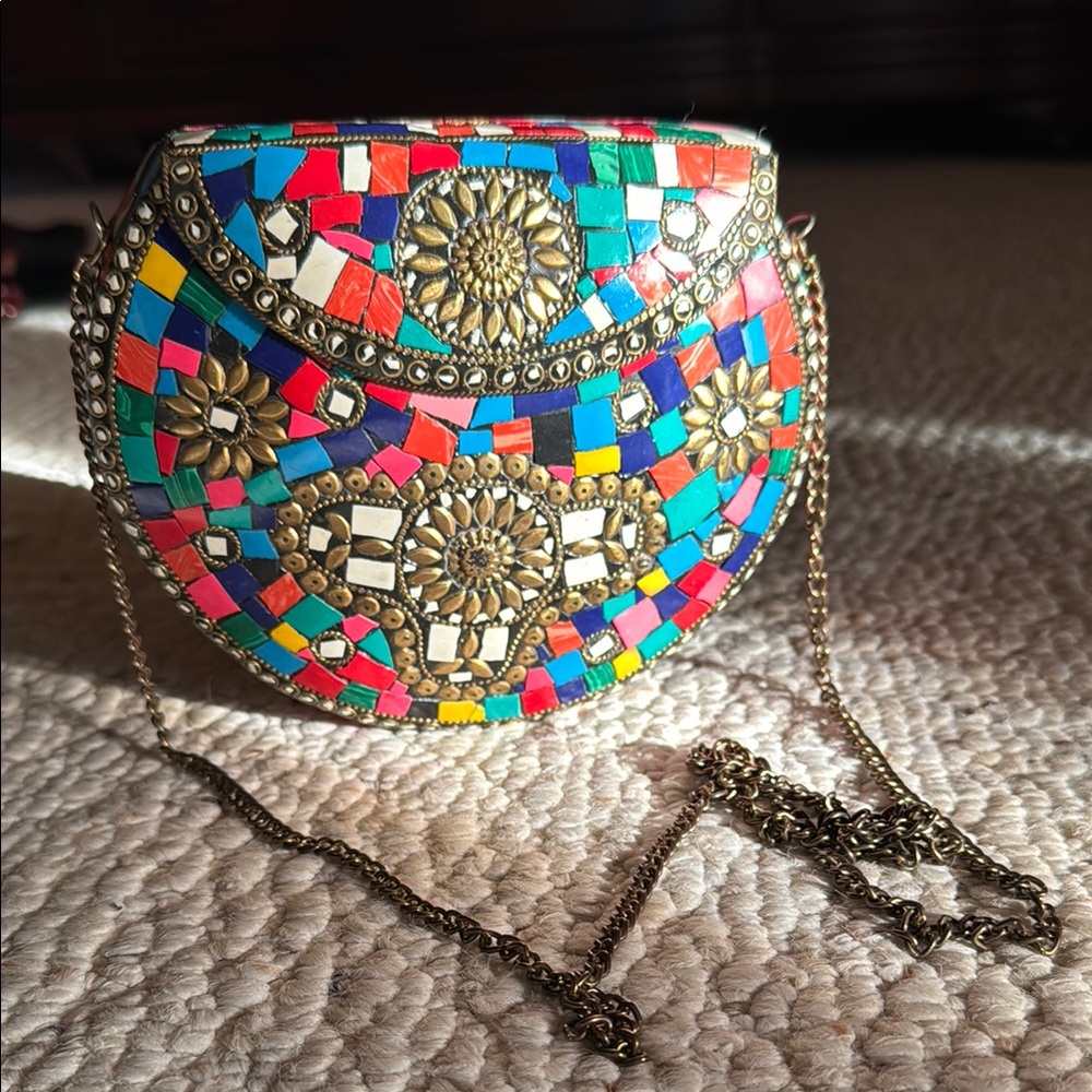 Brooklyn made Colorful Mosaic Clutch Bag